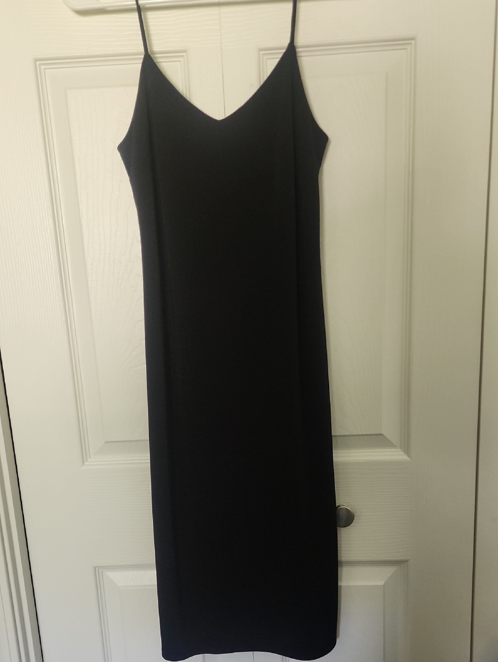 Express Black Maxi Slip Dress with Spaghetti Straps